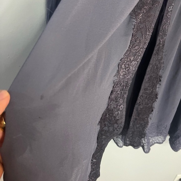 LOGO Lavish Lace Duster Cardigan Dress Robe Cotton/Modal XL - Picture 3 of 8